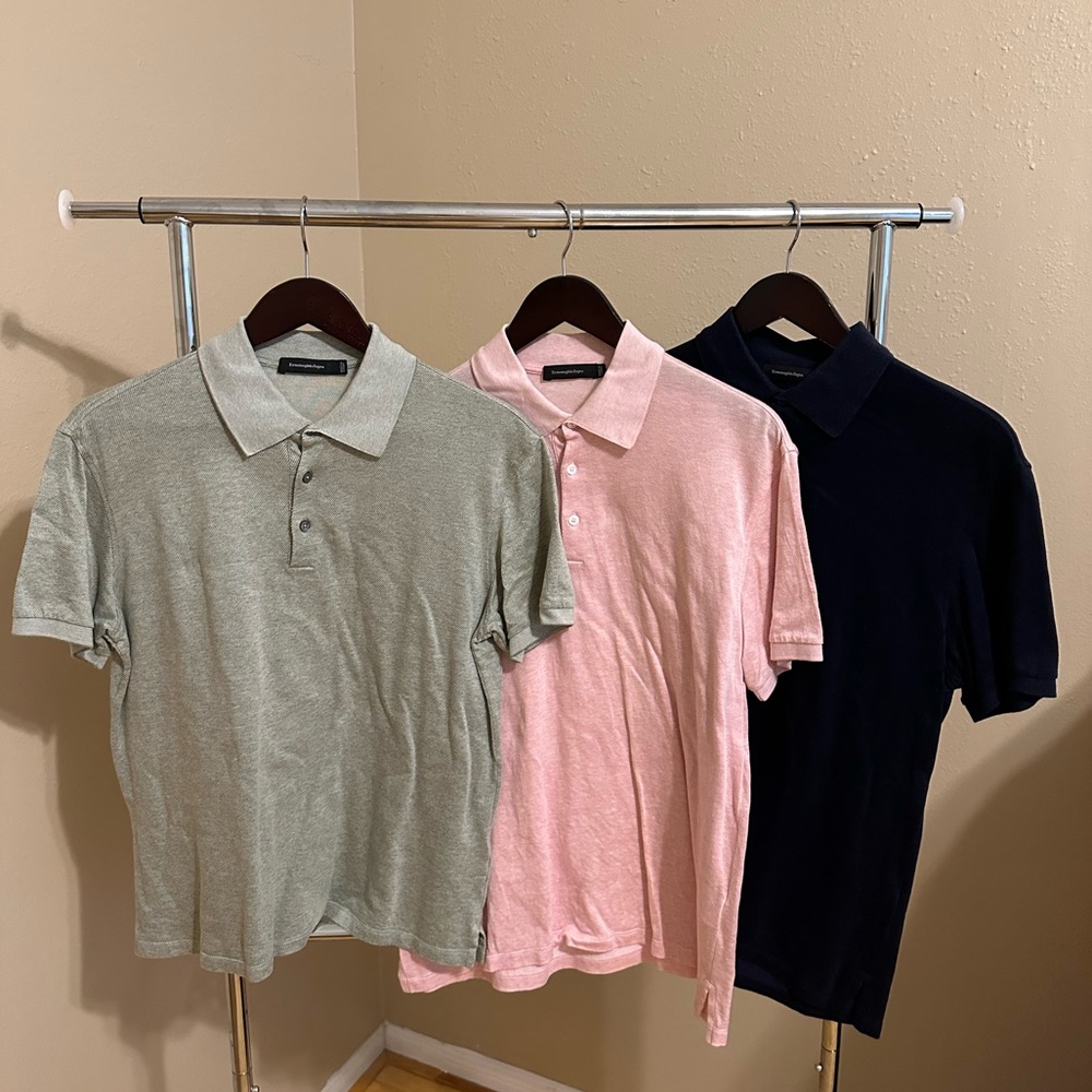 3 New (washed) Ermenegildo Zegna men’s shirt